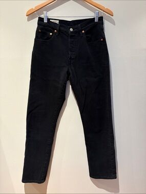 Levi's Black Straight-Leg Jeans with Copper Rivets